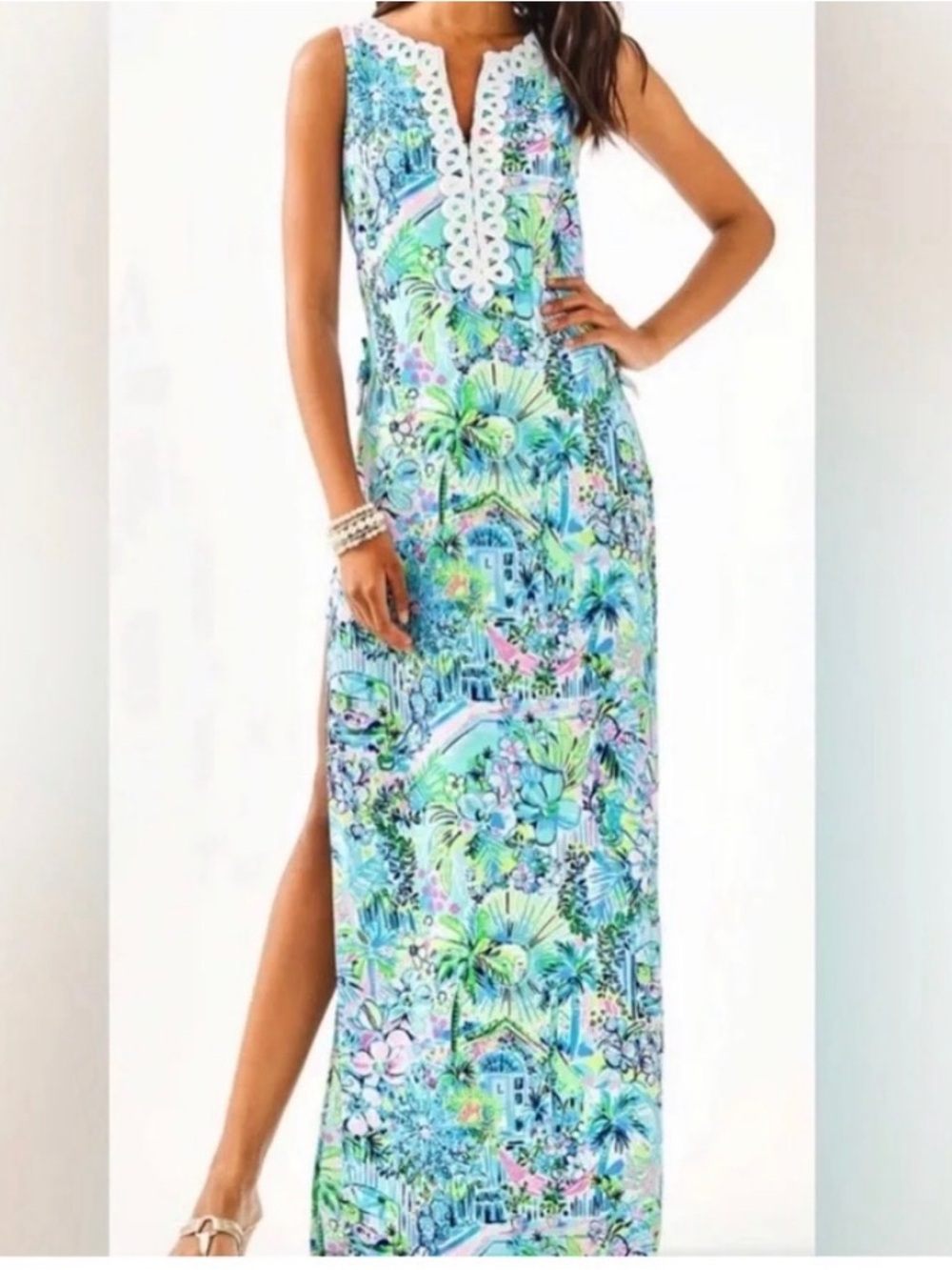 Lilly Pulitzer NWT Donna Maxi Romper in Lilly’s House - Picture 2 of 4